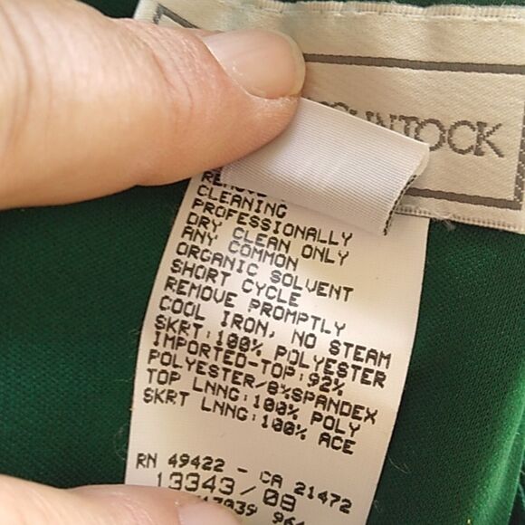 NWT Vintage Scott McClintock Glittering Emerald Green Short Sleeveless Dress - Picture 11 of 12